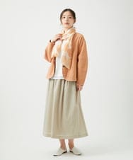 NGHED01330 GIANNI LO GIUDICE(ジャンニ ロ ジュディチェ) [日本製]クレイペーパーナイロンスカート ベージュ