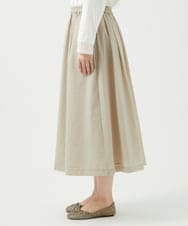 NGHED01330 GIANNI LO GIUDICE(ジャンニ ロ ジュディチェ) [日本製]クレイペーパーナイロンスカート ベージュ