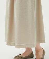 NGHED01330 GIANNI LO GIUDICE(ジャンニ ロ ジュディチェ) [日本製]クレイペーパーナイロンスカート ベージュ