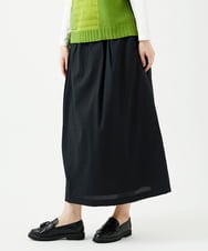 NGHED01330 GIANNI LO GIUDICE(ジャンニ ロ ジュディチェ) [日本製]クレイペーパーナイロンスカート ブラック