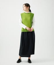 NGHED01330 GIANNI LO GIUDICE(ジャンニ ロ ジュディチェ) [日本製]クレイペーパーナイロンスカート ブラック