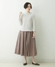 NGHET13360 GIANNI LO GIUDICE(ジャンニ ロ ジュディチェ) [日本製]ピンキーストライプタックスカート ピンク