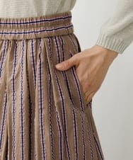 NGHET13360 GIANNI LO GIUDICE(ジャンニ ロ ジュディチェ) [日本製]ピンキーストライプタックスカート ピンク
