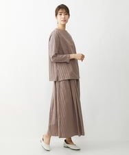 NGHET13360 GIANNI LO GIUDICE(ジャンニ ロ ジュディチェ) [日本製]ピンキーストライプタックスカート ピンク