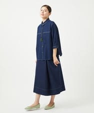 NGHGA20270 GIANNI LO GIUDICE(ジャンニ ロ ジュディチェ) [洗える]コットンデニムスカート ネイビー
