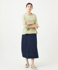NGHGA20270 GIANNI LO GIUDICE(ジャンニ ロ ジュディチェ) [洗える]コットンデニムスカート ネイビー
