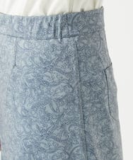NGHGA28250 GIANNI LO GIUDICE(ジャンニ ロ ジュディチェ) [洗える・リバーシブル]デニムペイズリープリントスカート ネイビー