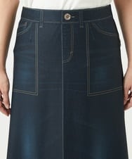 NGHGA28250 GIANNI LO GIUDICE(ジャンニ ロ ジュディチェ) [洗える・リバーシブル]デニムペイズリープリントスカート ネイビー