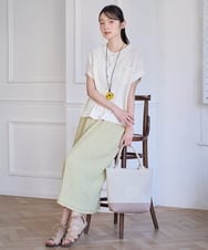 NGHGD30230 GIANNI LO GIUDICE(ジャンニ ロ ジュディチェ) [洗える・日本製]カールマイヤーチェックスカート イエローベージュ