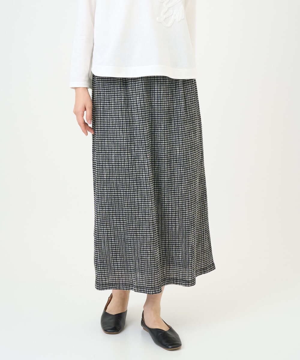 NGHGD30230 GIANNI LO GIUDICE(ジャンニ ロ ジュディチェ) [洗える・日本製]カールマイヤーチェックスカート ブラック