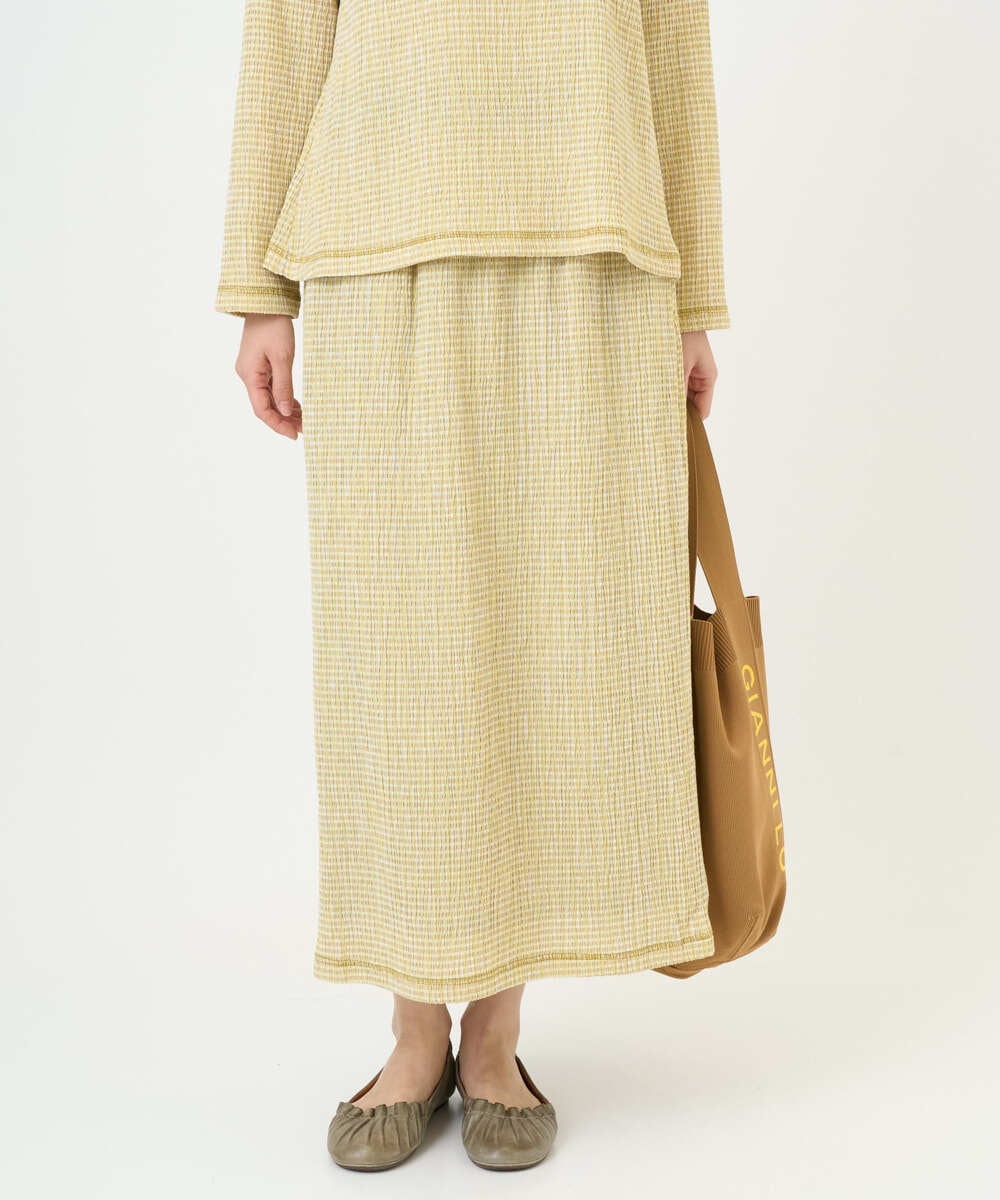 NGHGD30230 GIANNI LO GIUDICE(ジャンニ ロ ジュディチェ) [洗える・日本製]カールマイヤーチェックスカート ブラック