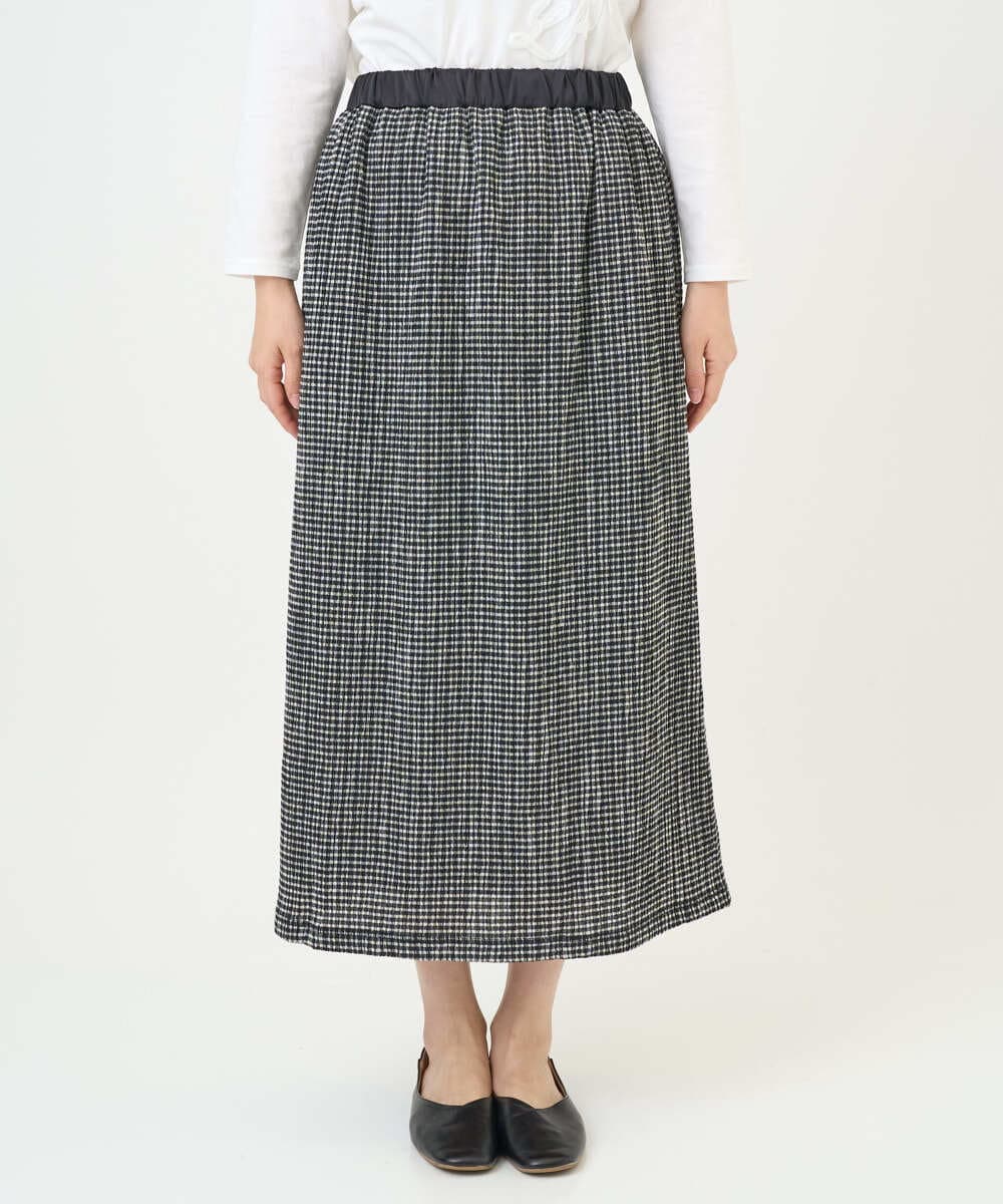 NGHGD30230 GIANNI LO GIUDICE(ジャンニ ロ ジュディチェ) [洗える・日本製]カールマイヤーチェックスカート ブラック