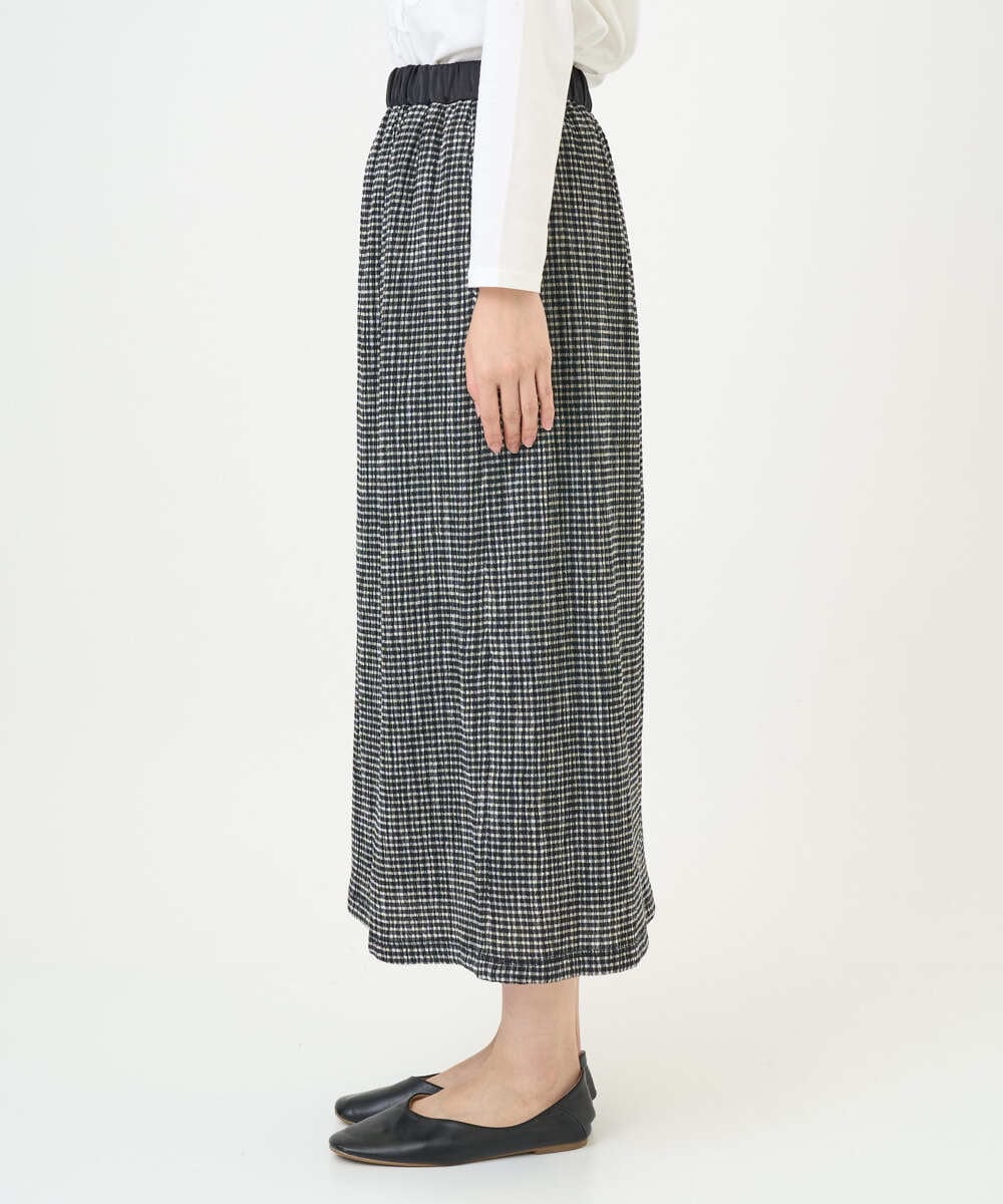 NGHGD30230 GIANNI LO GIUDICE(ジャンニ ロ ジュディチェ) [洗える・日本製]カールマイヤーチェックスカート ブラック