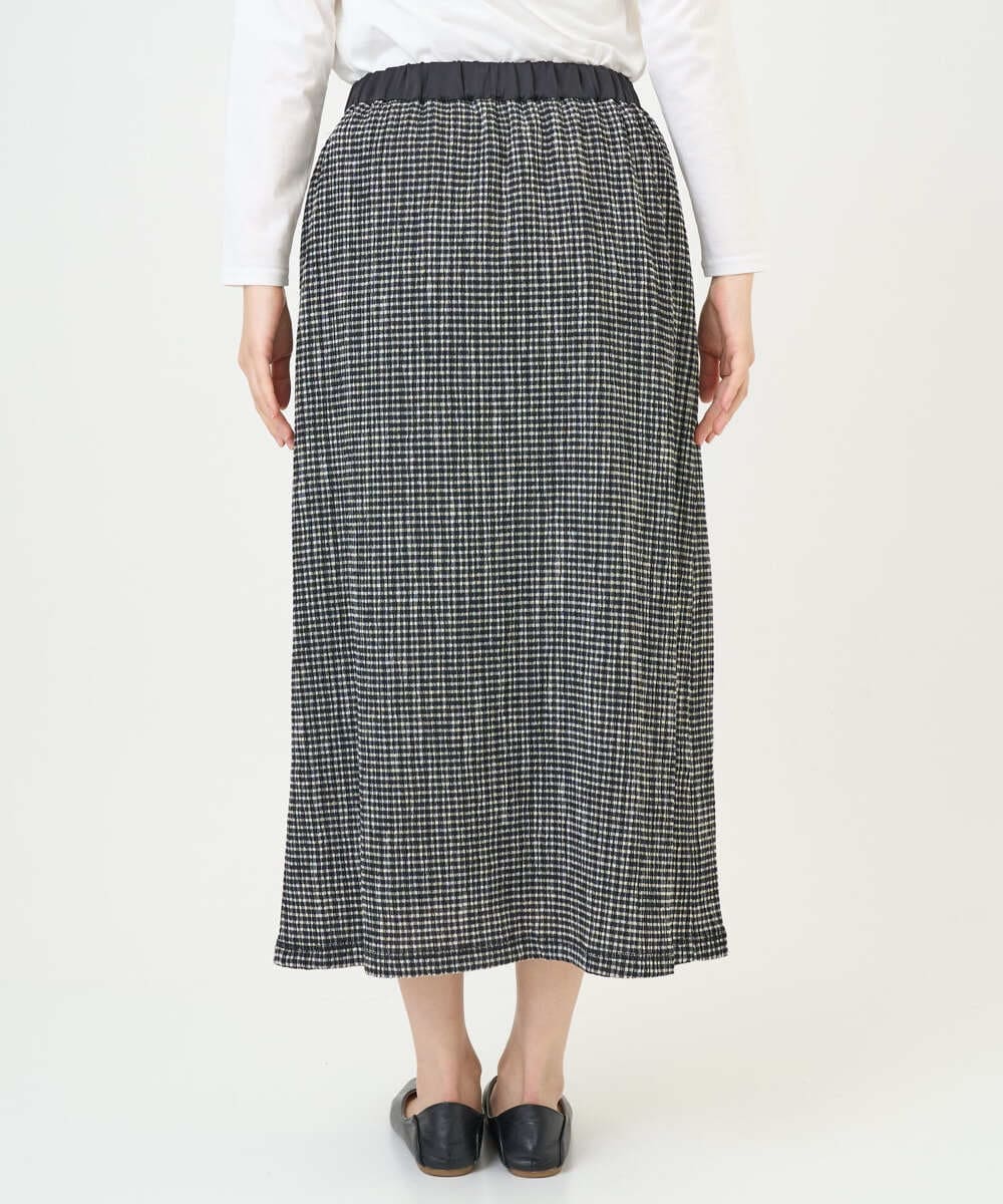 NGHGD30230 GIANNI LO GIUDICE(ジャンニ ロ ジュディチェ) [洗える・日本製]カールマイヤーチェックスカート ブラック