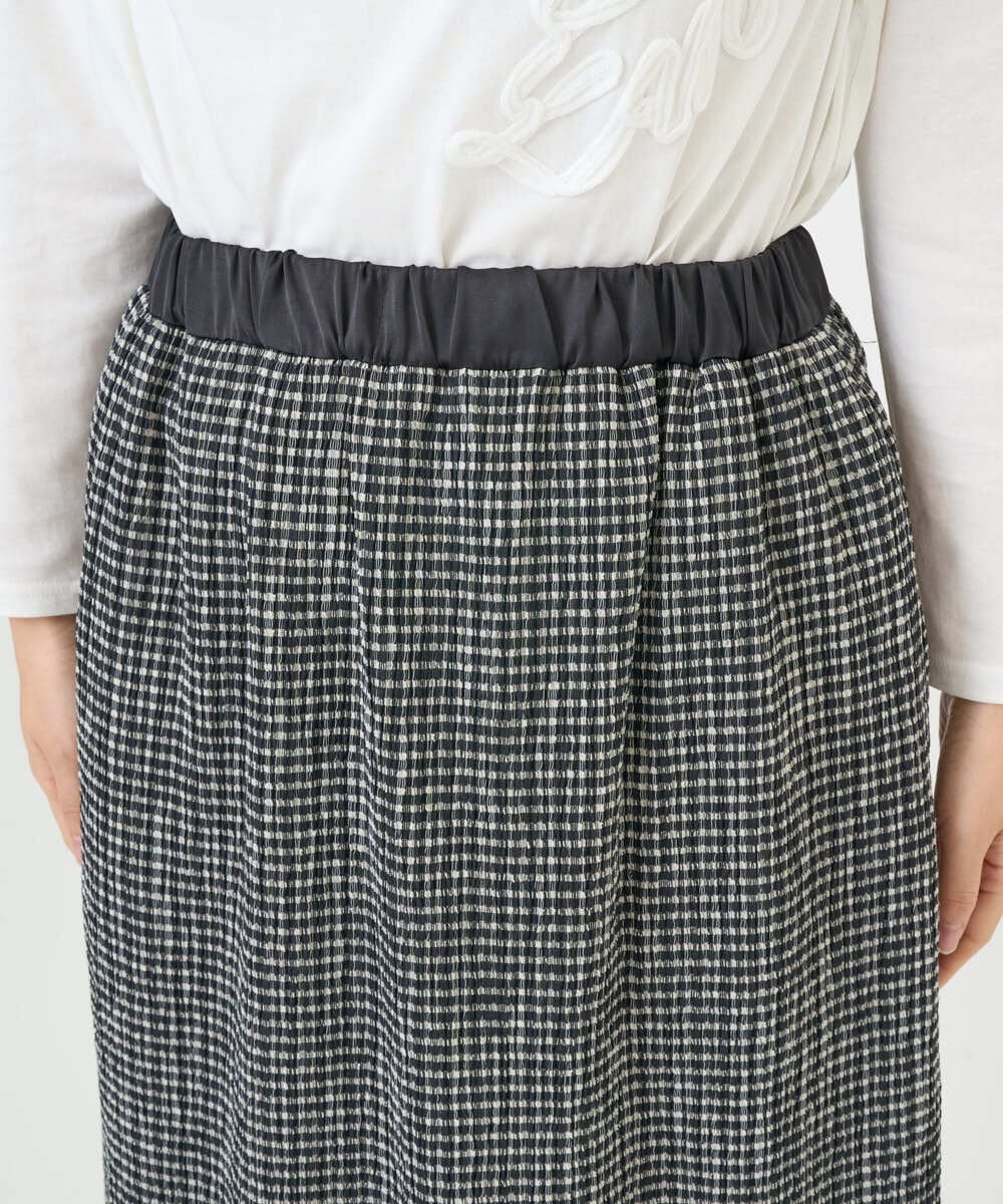 NGHGD30230 GIANNI LO GIUDICE(ジャンニ ロ ジュディチェ) [洗える・日本製]カールマイヤーチェックスカート ブラック