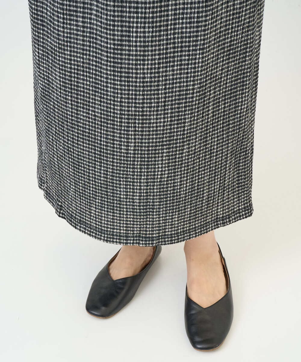 NGHGD30230 GIANNI LO GIUDICE(ジャンニ ロ ジュディチェ) [洗える・日本製]カールマイヤーチェックスカート ブラック