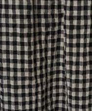 NGHGE42360 GIANNI LO GIUDICE(ジャンニ ロ ジュディチェ) [洗える]リネンコットンギンガムチェックスカート ブラック