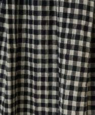 NGHGE42360 GIANNI LO GIUDICE(ジャンニ ロ ジュディチェ) [洗える]リネンコットンギンガムチェックスカート ブラック