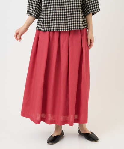 NGHGE43330 GIANNI LO GIUDICE [洗える]カラーリネン製品洗いスカート