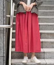 NGHGE43330 GIANNI LO GIUDICE(ジャンニ ロ ジュディチェ) [洗える]カラーリネン製品洗いスカート レッド