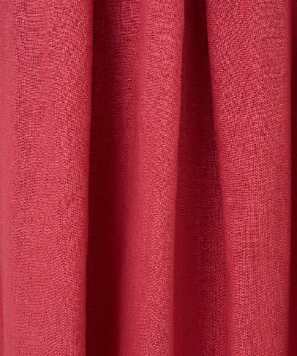 NGHGE43330 GIANNI LO GIUDICE(ジャンニ ロ ジュディチェ) [洗える]カラーリネン製品洗いスカート レッド