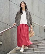 NGHGE43330 GIANNI LO GIUDICE(ジャンニ ロ ジュディチェ) [洗える]カラーリネン製品洗いスカート ダークグレー