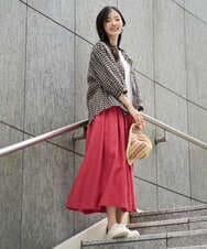 NGHGE43330 GIANNI LO GIUDICE(ジャンニ ロ ジュディチェ) [洗える]カラーリネン製品洗いスカート ダークグレー