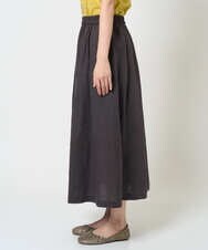 NGHGE43330 GIANNI LO GIUDICE(ジャンニ ロ ジュディチェ) [洗える]カラーリネン製品洗いスカート ダークグレー