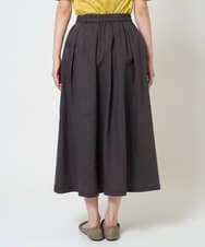 NGHGE43330 GIANNI LO GIUDICE(ジャンニ ロ ジュディチェ) [洗える]カラーリネン製品洗いスカート ダークグレー