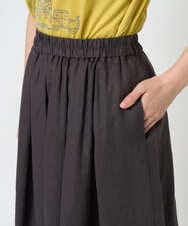 NGHGE43330 GIANNI LO GIUDICE(ジャンニ ロ ジュディチェ) [洗える]カラーリネン製品洗いスカート ダークグレー