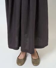 NGHGE43330 GIANNI LO GIUDICE(ジャンニ ロ ジュディチェ) [洗える]カラーリネン製品洗いスカート ダークグレー