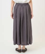 NGHGE43330 GIANNI LO GIUDICE(ジャンニ ロ ジュディチェ) [洗える]カラーリネン製品洗いスカート ダークグレー