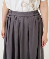 NGHGE43330 GIANNI LO GIUDICE(ジャンニ ロ ジュディチェ) [洗える]カラーリネン製品洗いスカート ダークグレー