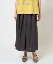 NGHGE43330 GIANNI LO GIUDICE(ジャンニ ロ ジュディチェ) [洗える]カラーリネン製品洗いスカート ダークグレー