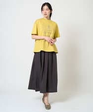 NGHGE43330 GIANNI LO GIUDICE(ジャンニ ロ ジュディチェ) [洗える]カラーリネン製品洗いスカート ダークグレー