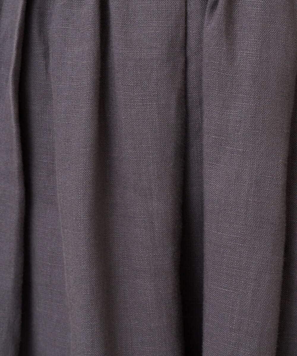 NGHGE43330 GIANNI LO GIUDICE(ジャンニ ロ ジュディチェ) [洗える]カラーリネン製品洗いスカート ダークグレー