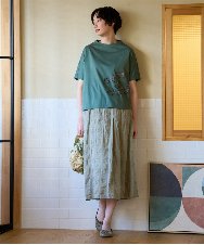 NGHGE53390 GIANNI LO GIUDICE(ジャンニ ロ ジュディチェ) [洗える]シャドーチェックスカート ベージュ