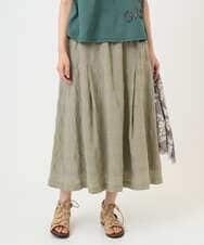 NGHGE53390 GIANNI LO GIUDICE(ジャンニ ロ ジュディチェ) [洗える]シャドーチェックスカート ベージュ