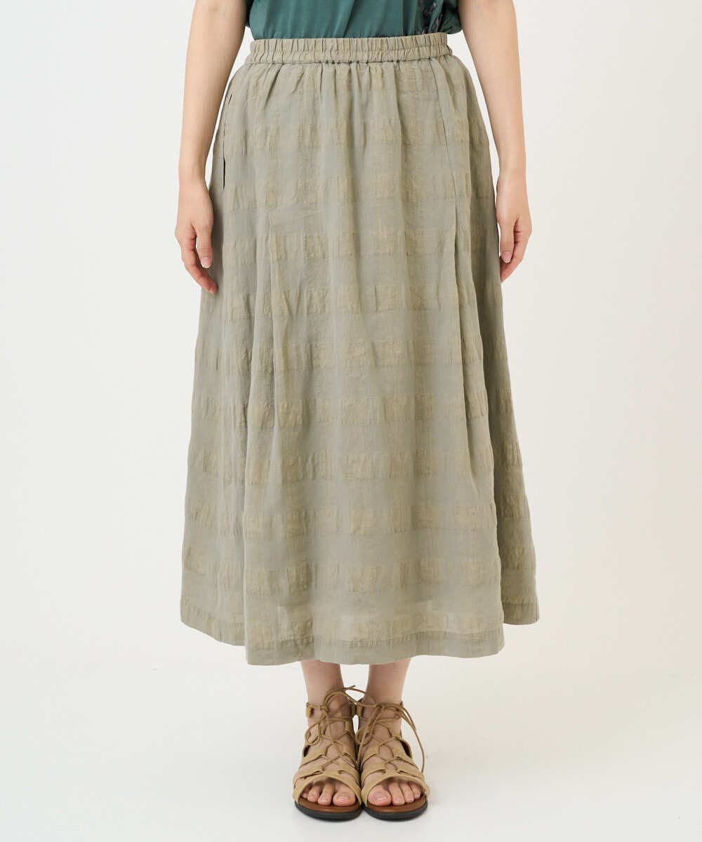 NGHGE53390 GIANNI LO GIUDICE(ジャンニ ロ ジュディチェ) [洗える]シャドーチェックスカート ベージュ