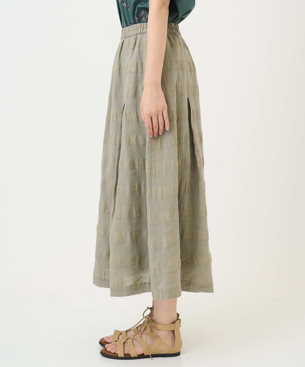 NGHGE53390 GIANNI LO GIUDICE(ジャンニ ロ ジュディチェ) [洗える]シャドーチェックスカート ベージュ