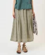 NGHGE53390 GIANNI LO GIUDICE(ジャンニ ロ ジュディチェ) [洗える]シャドーチェックスカート ベージュ