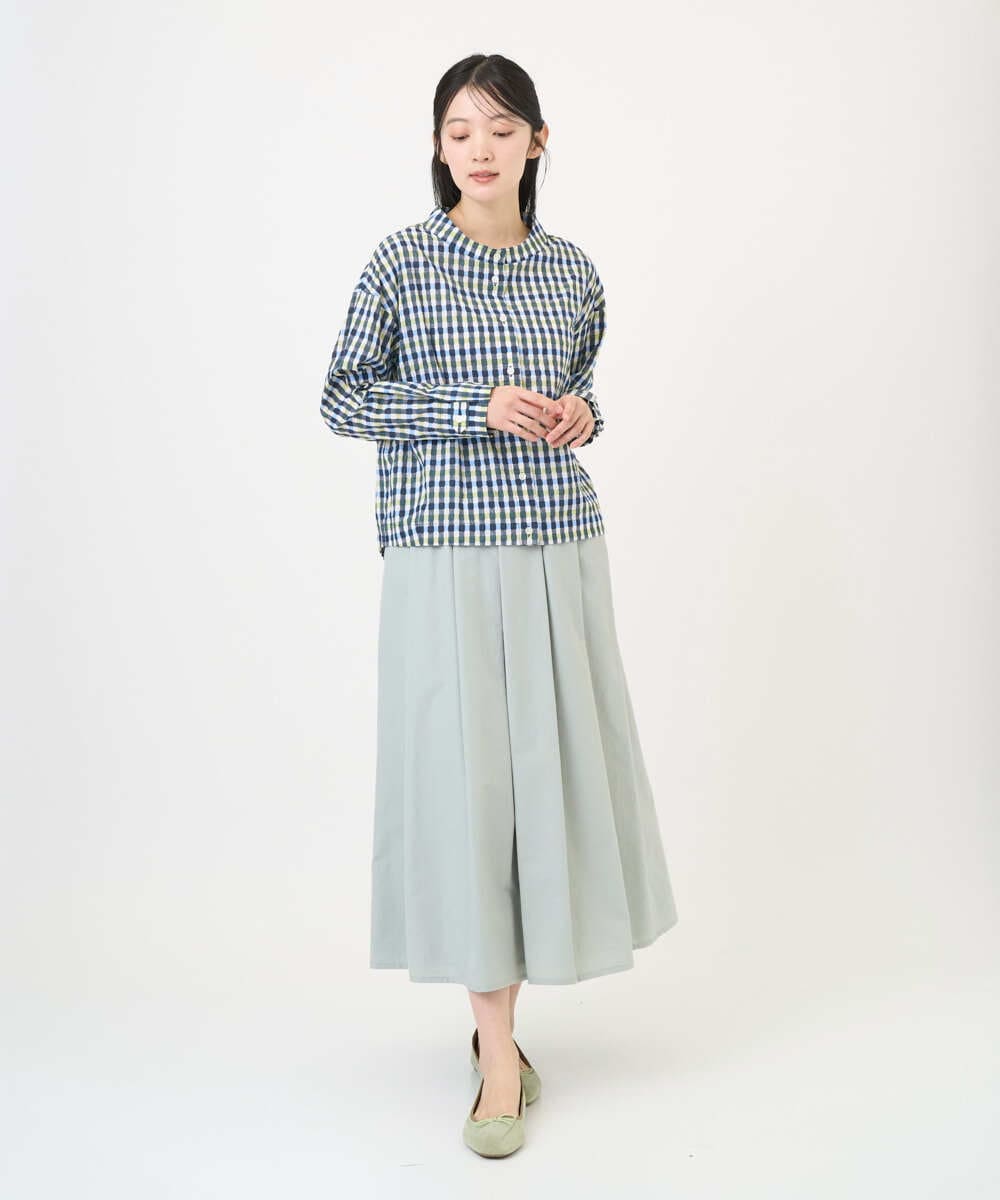 NGHGF33290 GIANNI LO GIUDICE(ジャンニ ロ ジュディチェ) [洗える]ポリエステルコットングログランスカート ミントグリーン