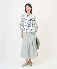 NGHGF33290 GIANNI LO GIUDICE(ジャンニ ロ ジュディチェ) [洗える]ポリエステルコットングログランスカート ミントグリーン