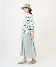 NGHGF33290 GIANNI LO GIUDICE(ジャンニ ロ ジュディチェ) [洗える]ポリエステルコットングログランスカート ミントグリーン