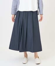 NGHGF33290 GIANNI LO GIUDICE(ジャンニ ロ ジュディチェ) [洗える]ポリエステルコットングログランスカート ネイビー