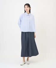 NGHGF33290 GIANNI LO GIUDICE(ジャンニ ロ ジュディチェ) [洗える]ポリエステルコットングログランスカート ネイビー