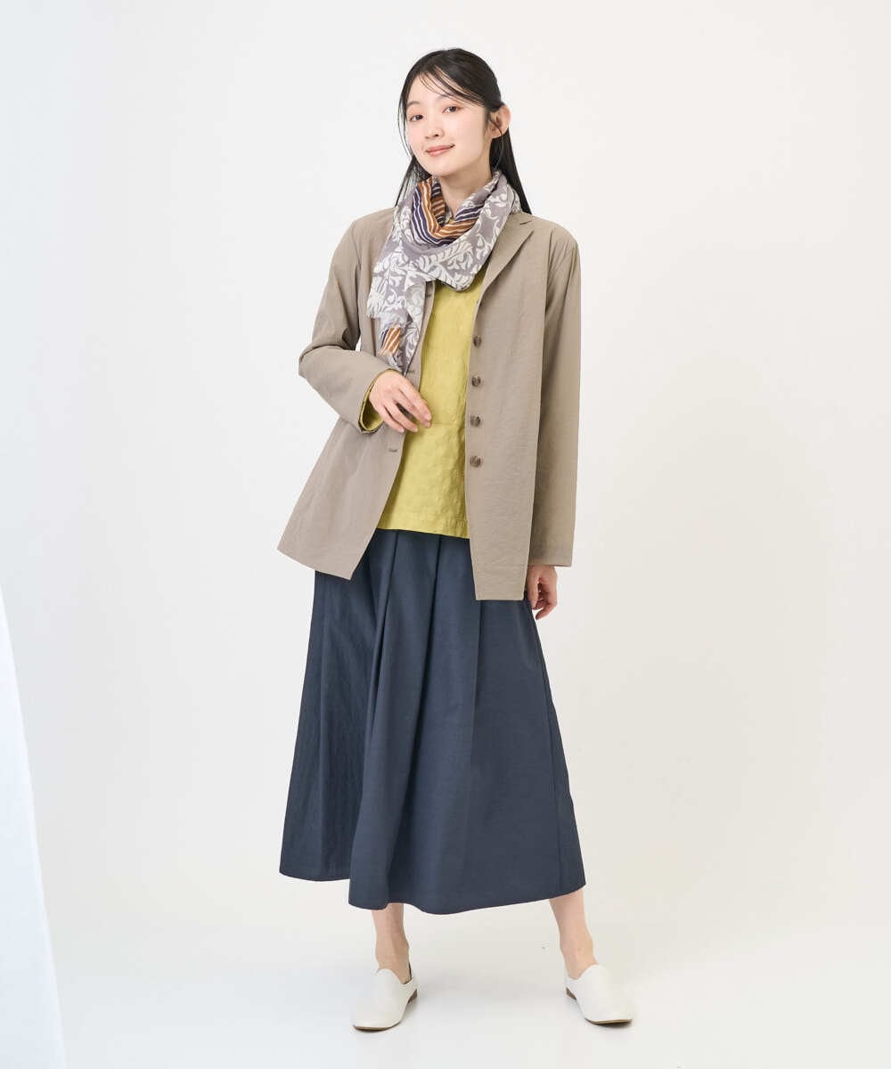 NGHGF33290 GIANNI LO GIUDICE(ジャンニ ロ ジュディチェ) [洗える]ポリエステルコットングログランスカート ネイビー