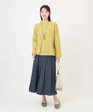 NGHGF33290 GIANNI LO GIUDICE(ジャンニ ロ ジュディチェ) [洗える]ポリエステルコットングログランスカート ネイビー