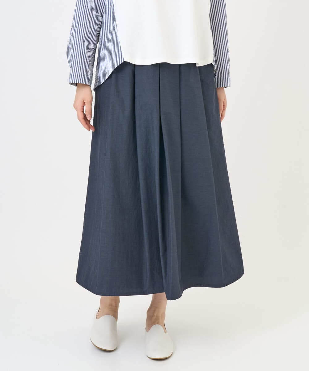 NGHGF33290 GIANNI LO GIUDICE(ジャンニ ロ ジュディチェ) [洗える]ポリエステルコットングログランスカート ネイビー