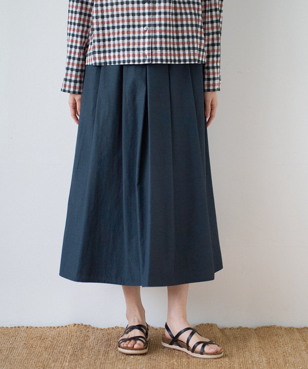 NGHGF33290 GIANNI LO GIUDICE(ジャンニ ロ ジュディチェ) [洗える]ポリエステルコットングログランスカート ネイビー